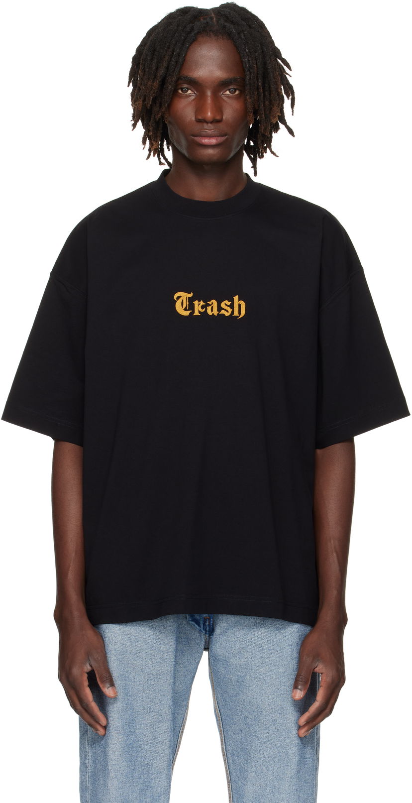 T-shirt VETEMENTS VETEMENTS 'Trash' Embroidered T-Shirt Sort | UH76TR540B