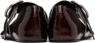 Sneakers og sko Jil Sander Jil Sander Crackled Ballerina Flats Brun | J15WZ0031_P8297, 1