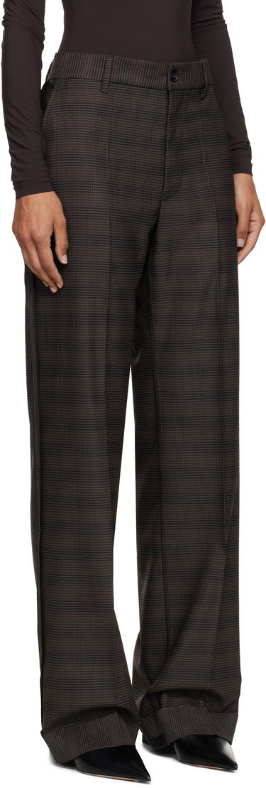 Bukser Maison Margiela MM6 Maison Margiela Checked Tailoring Trousers Brun | S52KA0536 M35475, 1