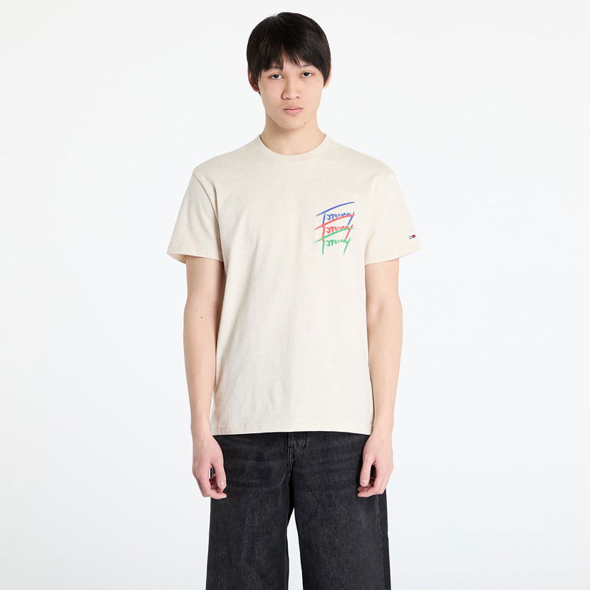 T-shirt Tommy Hilfiger Tommy Jeans Regular Twisted Sign T-Shirt Beige | DM0DM20771 AE3