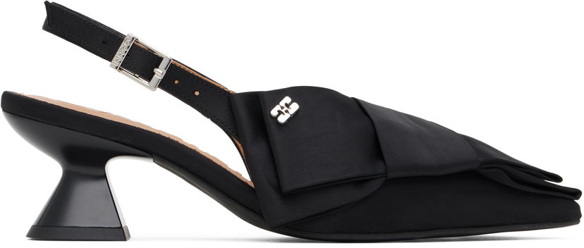 Sneakers og sko GANNI GANNI Bow Kitten Heel Pumps Sort | S2848