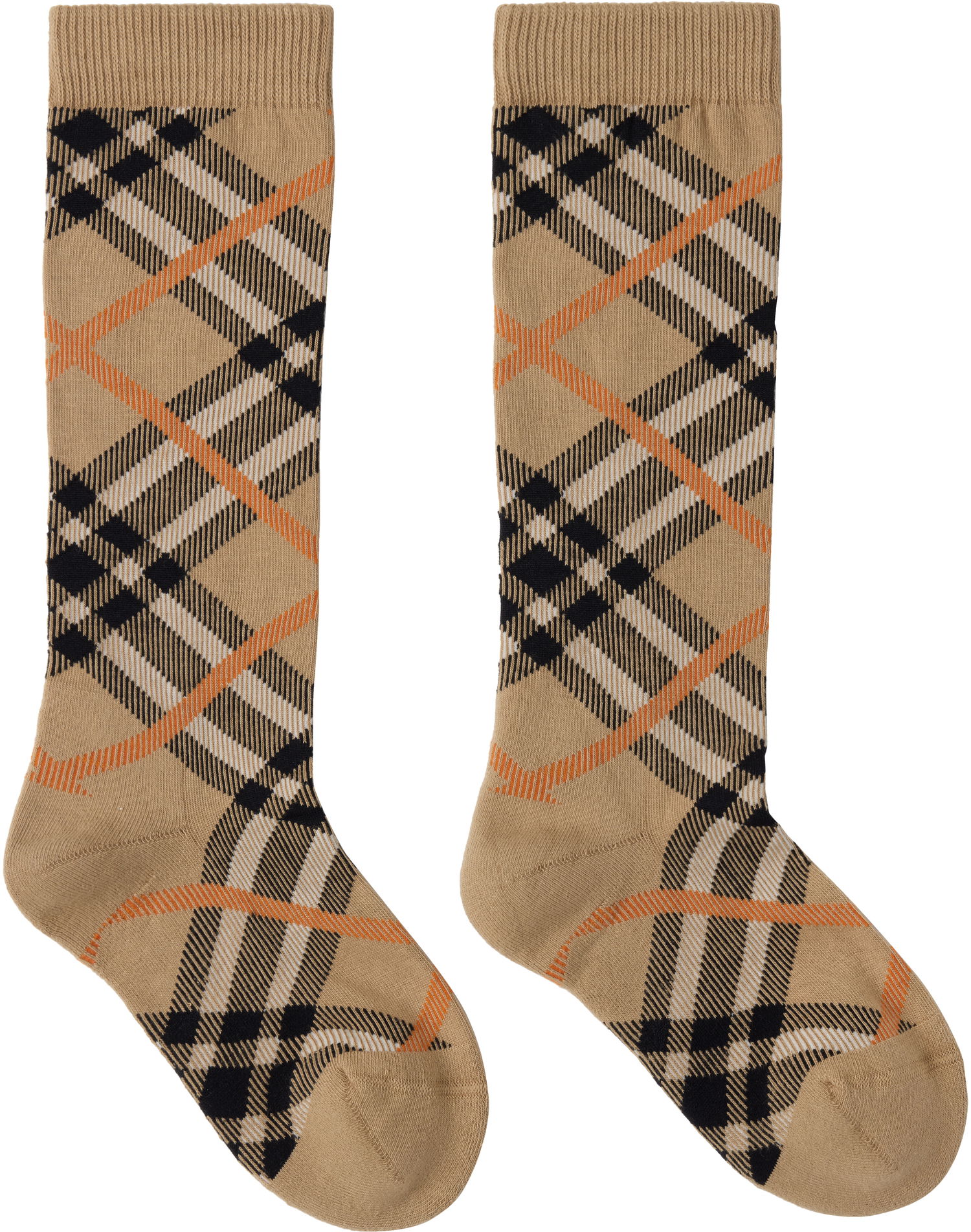 Sokker Burberry Burberry Check Cotton Blend Knee-High Socks Beige | 8108517, 0