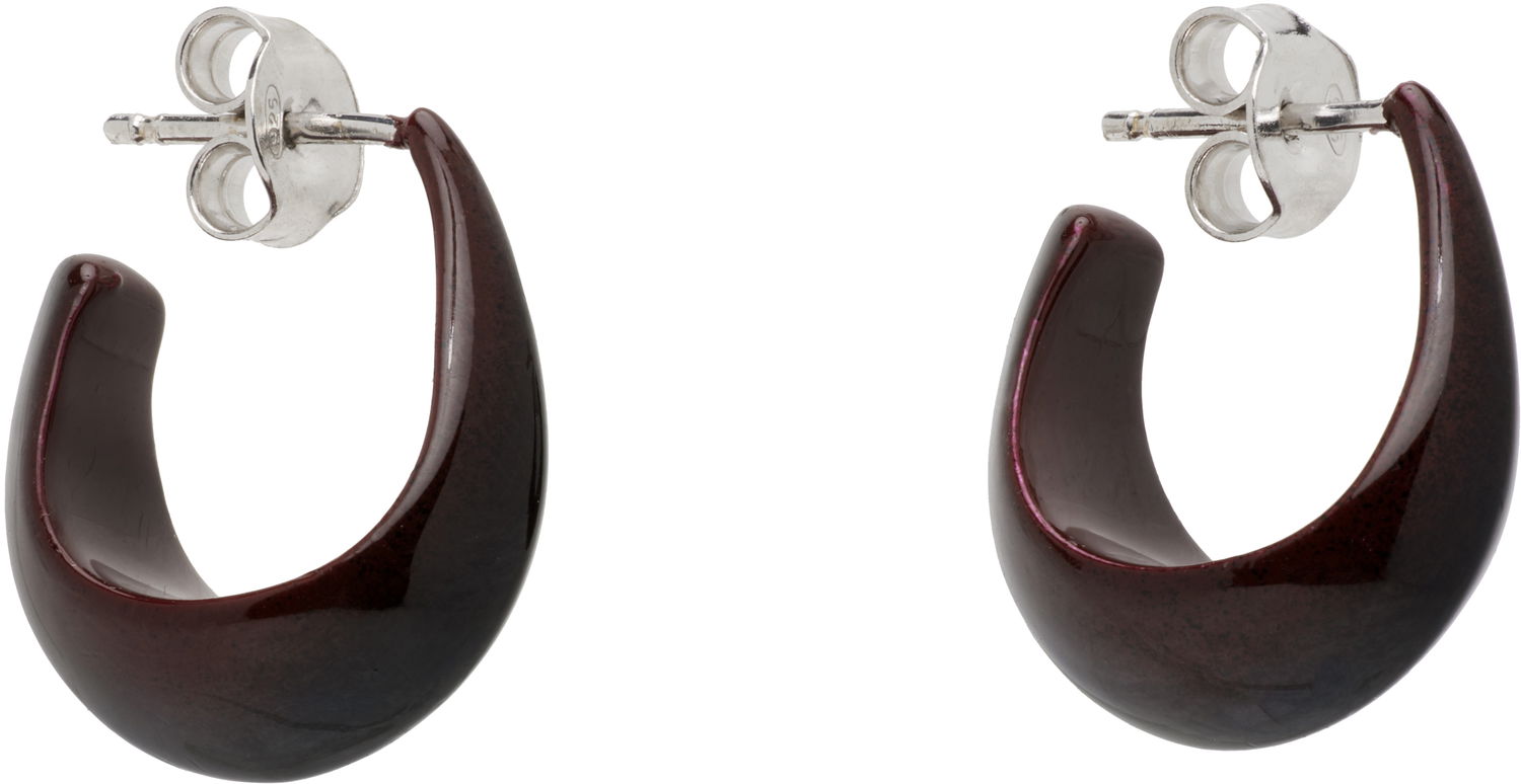 Øreringe LEMAIRE Lemaire Curved Mini Drop Earrings Bourgogne | AC278 LO0114, 1