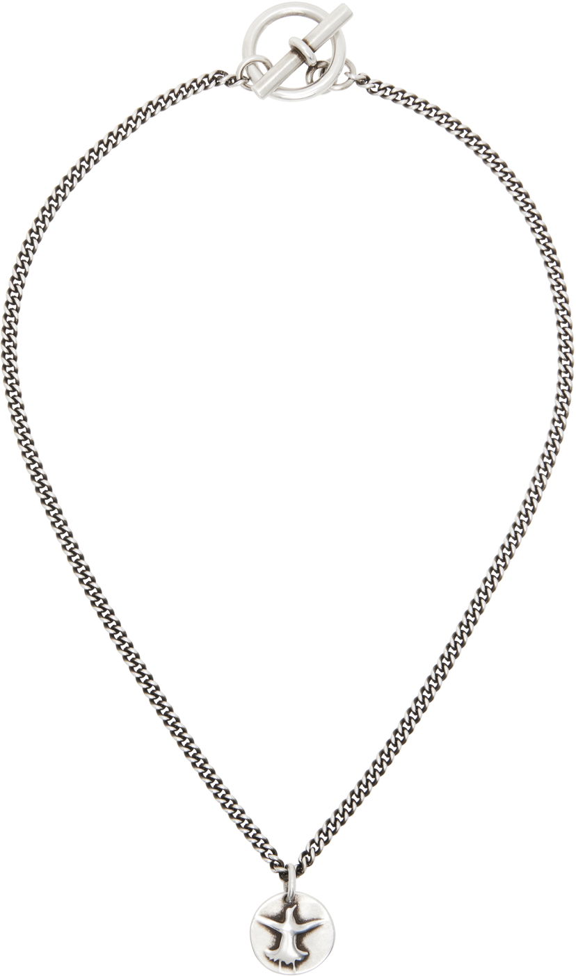Halskæde Ann Demeulemeester Ann Demeulemeester Silver-Tone Flying Bird Pendant Necklace Metalisk | 2520-W-JN50-JW020-070