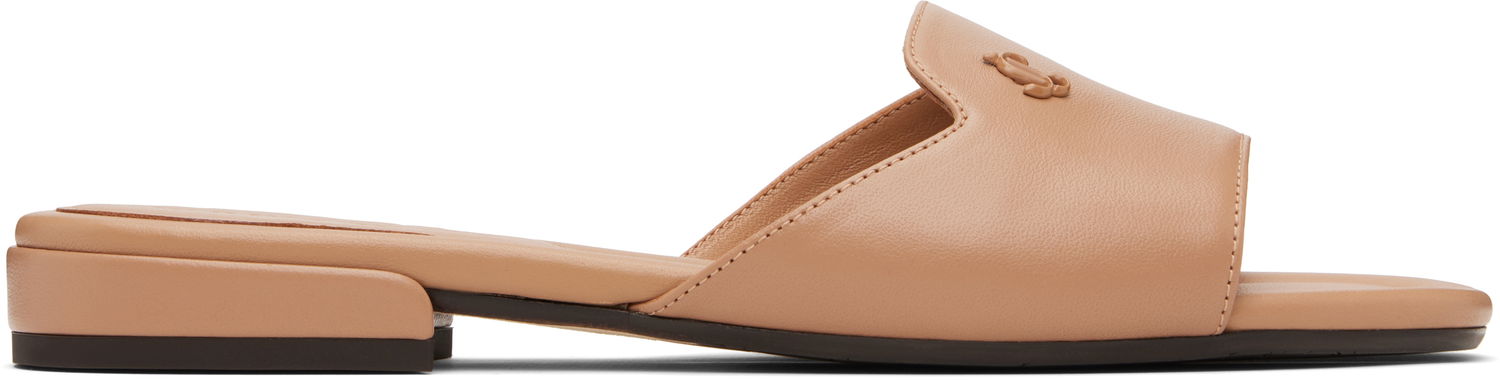 Sneakers og sko Jimmy Choo Jimmy Choo Dina Flat Sandals Beige | DINA FLAT, 0