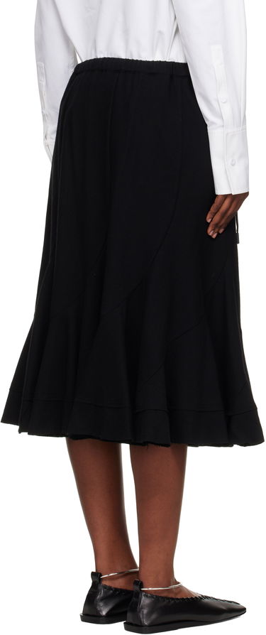 Nederdel Yohji Yamamoto Yohji Yamamoto Eringi Midi Skirt Sort | FM-S50-102, 2
