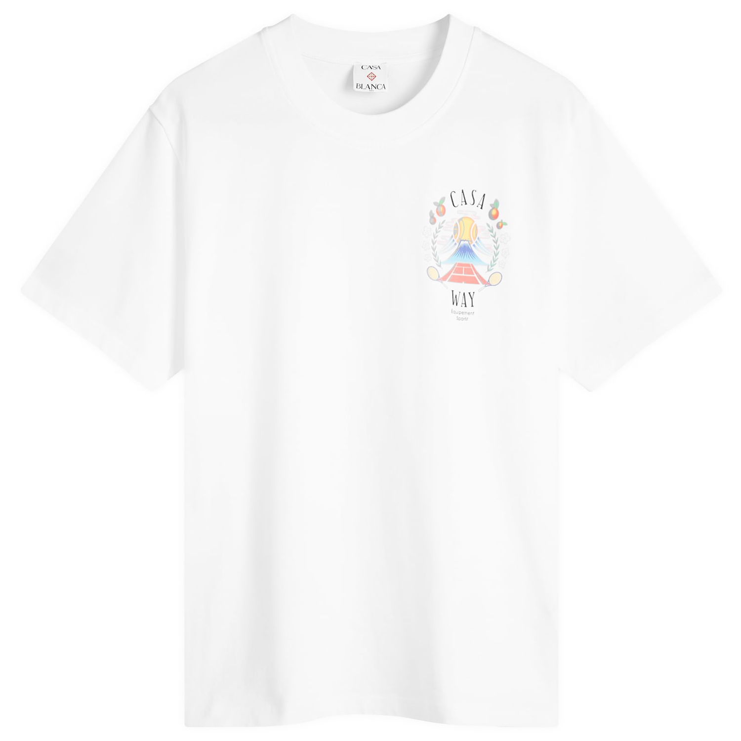 T-shirt Casablanca Casa Way Mountain Printed T-Shirt, Size Large Hvid | WPF25-JTS-046-03, 0
