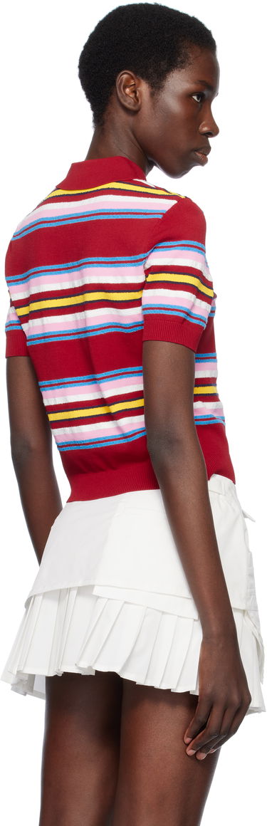 Polo skjorte Casablanca Casablanca Stripe Polo Rød | WS25-KW-946-01, 2