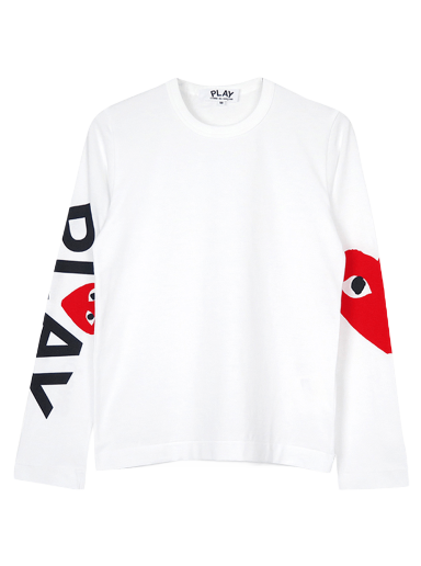 T-shirt Comme des Garçons PLAY Oversized Heart T-Shirt Hvid | AZ T258 051 1