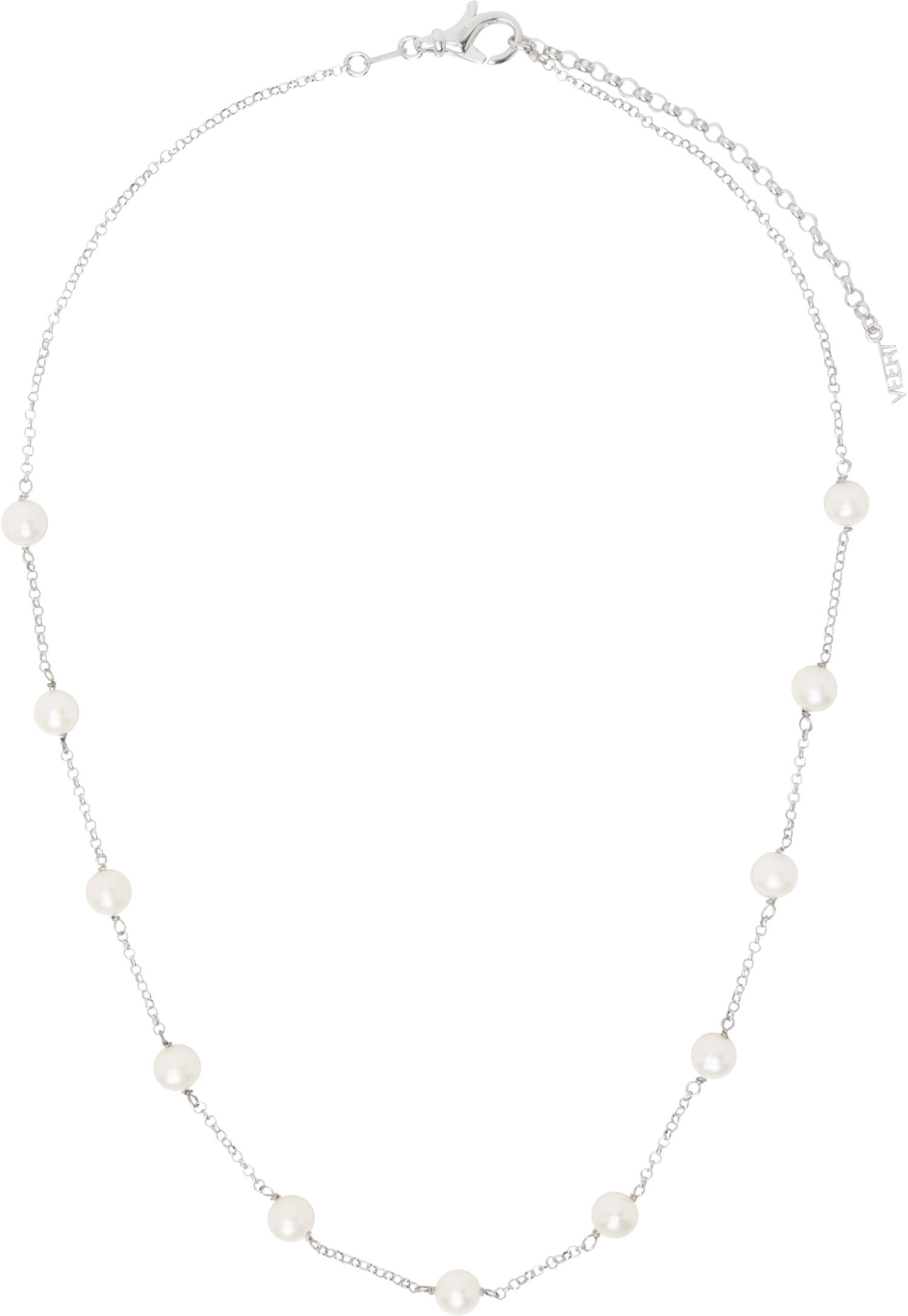 Halskæde VEERT Pearl Chain Necklace Metalisk | CA05RH-WG, 0