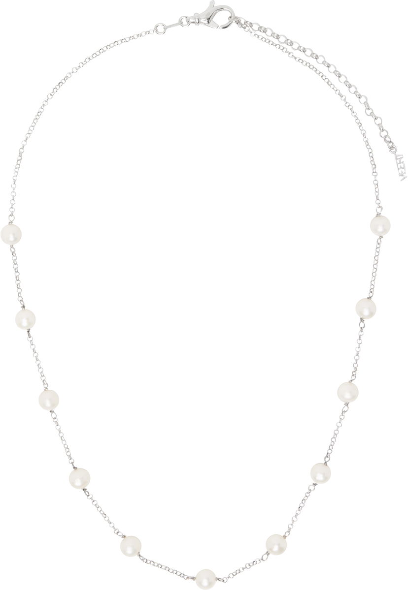 Halskæde VEERT Pearl Chain Necklace Metalisk | CA05RH-WG