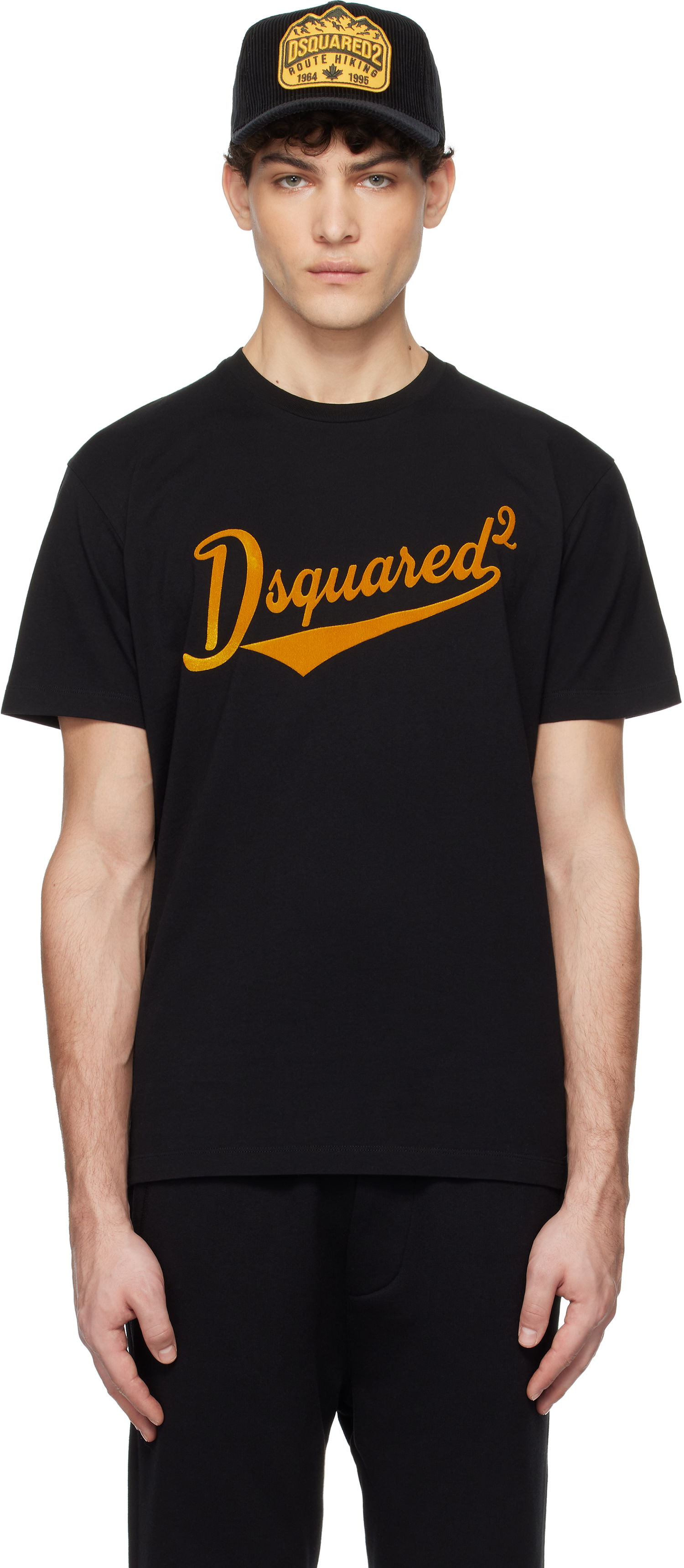 T-shirt DSQUARED2 Dsquared2 Cool Fit Velvet Logo T-Shirt Sort | S74GD1394_D20020, 0