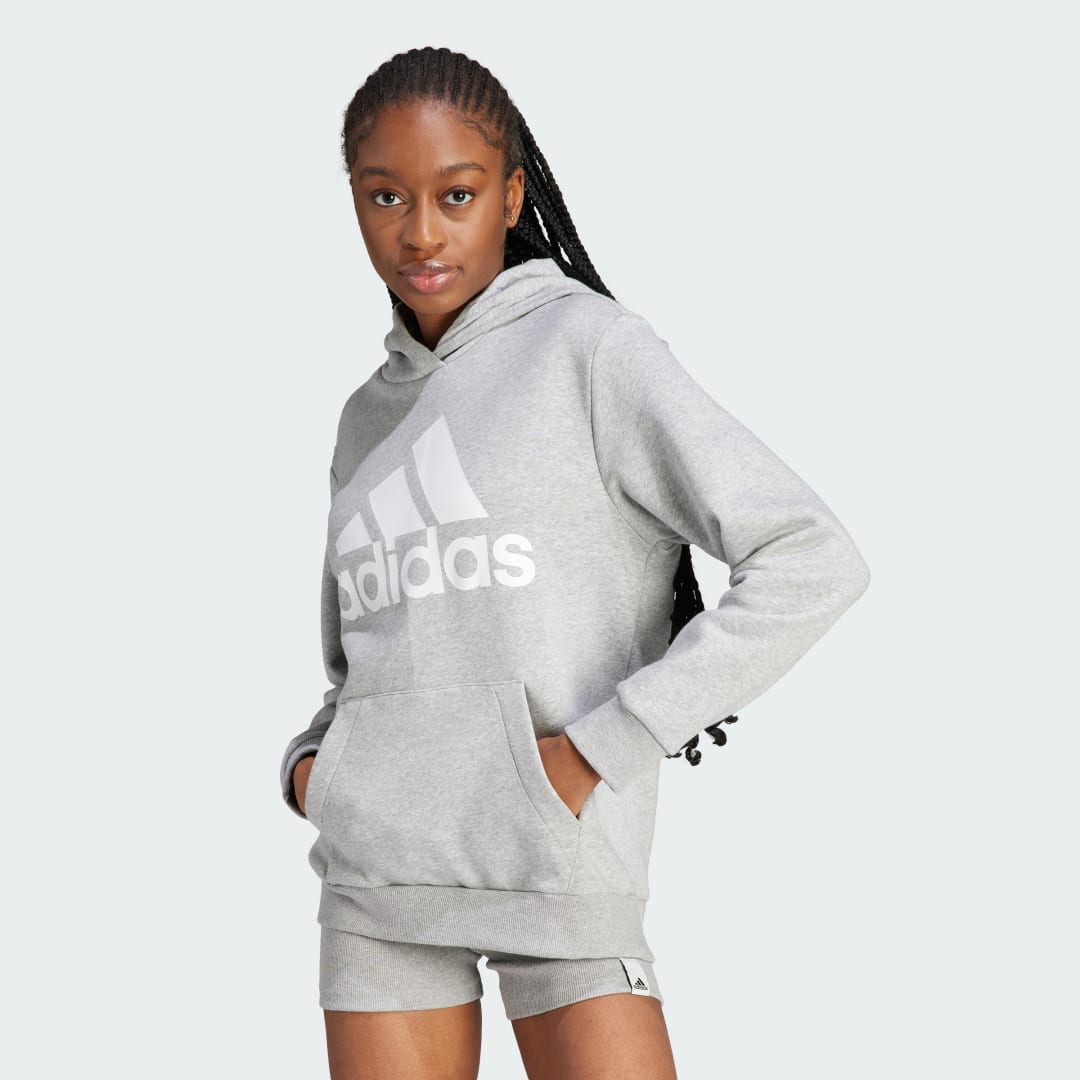 Sweatshirt adidas Performance Sportswear Essentials Logo Boyfriend Fleece Hoodie Grå | IM0215, 0