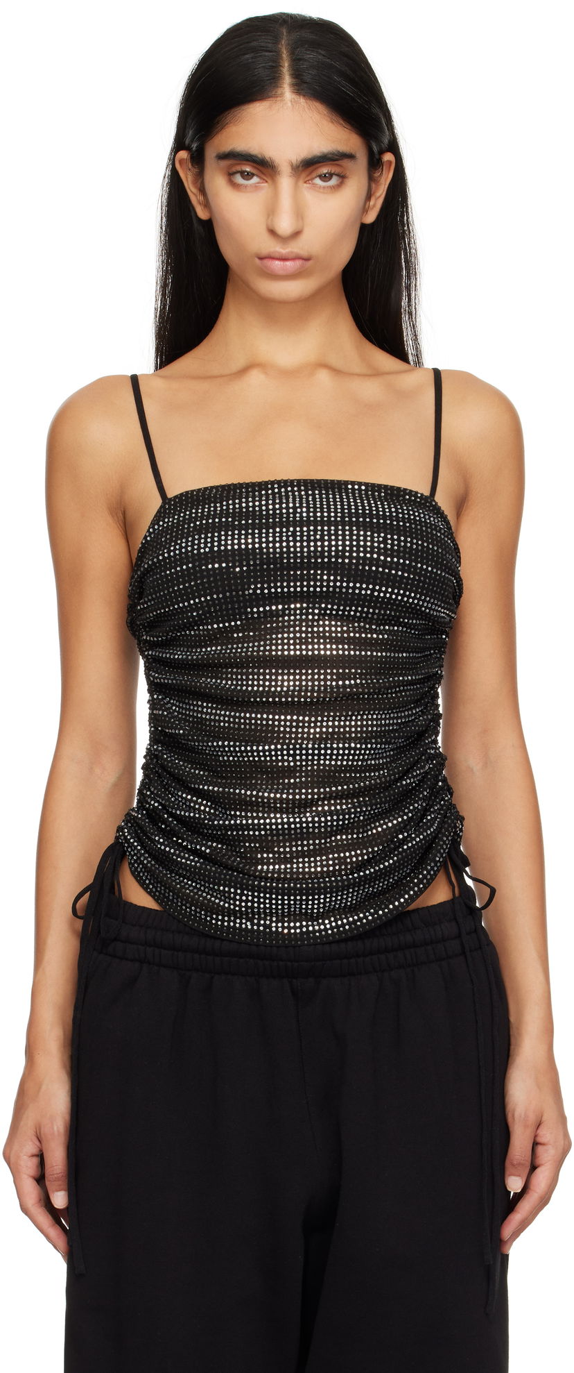 Tanktop Alexander Wang Ruched Crystal Camisole Sort | 1CC3241944