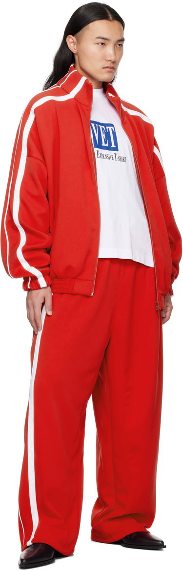 Træningsdragt VETEMENTS Vetements Oval Logo Gym Track Jacket Rød | UA66JA360R, 3