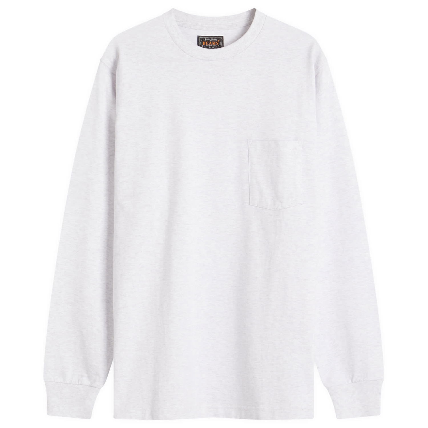 T-shirt BEAMS Beams Plus Long Sleeve Pocket T-Shirt, Size Medium Hvid | 3814-0066-156-12, 1