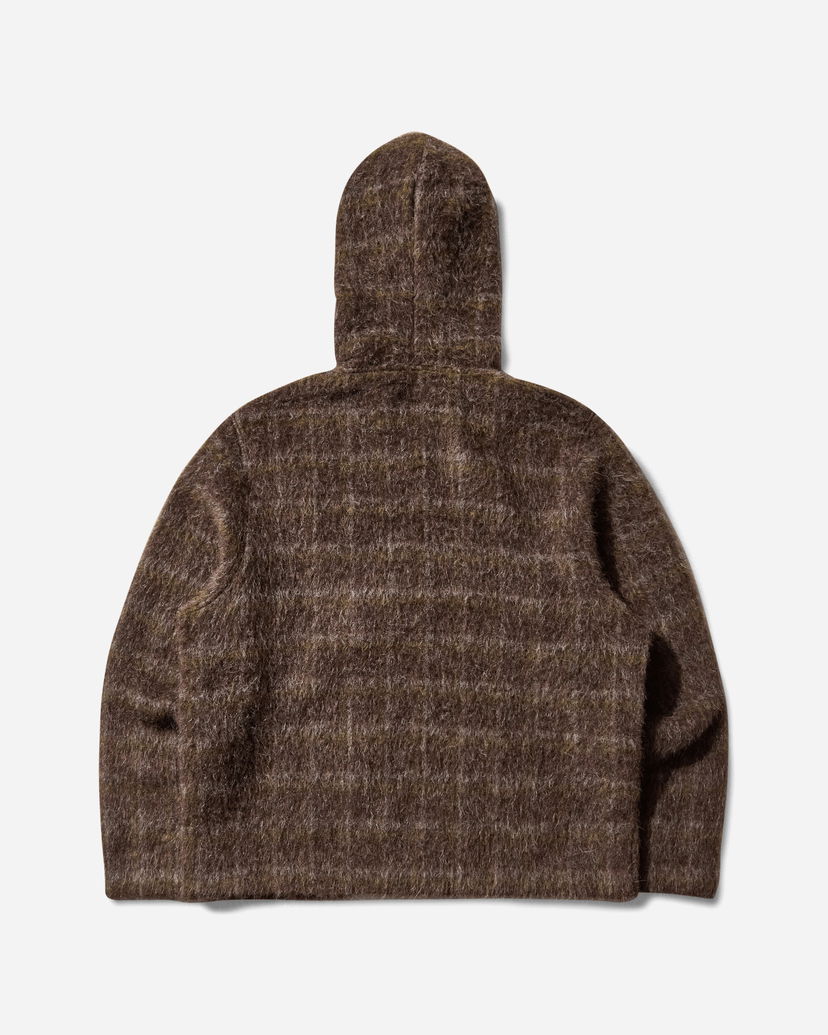 Sweatshirt OUR LEGACY Full Zip Hoodie Dorf Check Brun | W4256FD 001