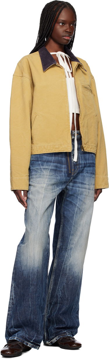 Jakke Ambush AMBUSH Cropped Canvas Work Jacket Gul | 12115367, 3