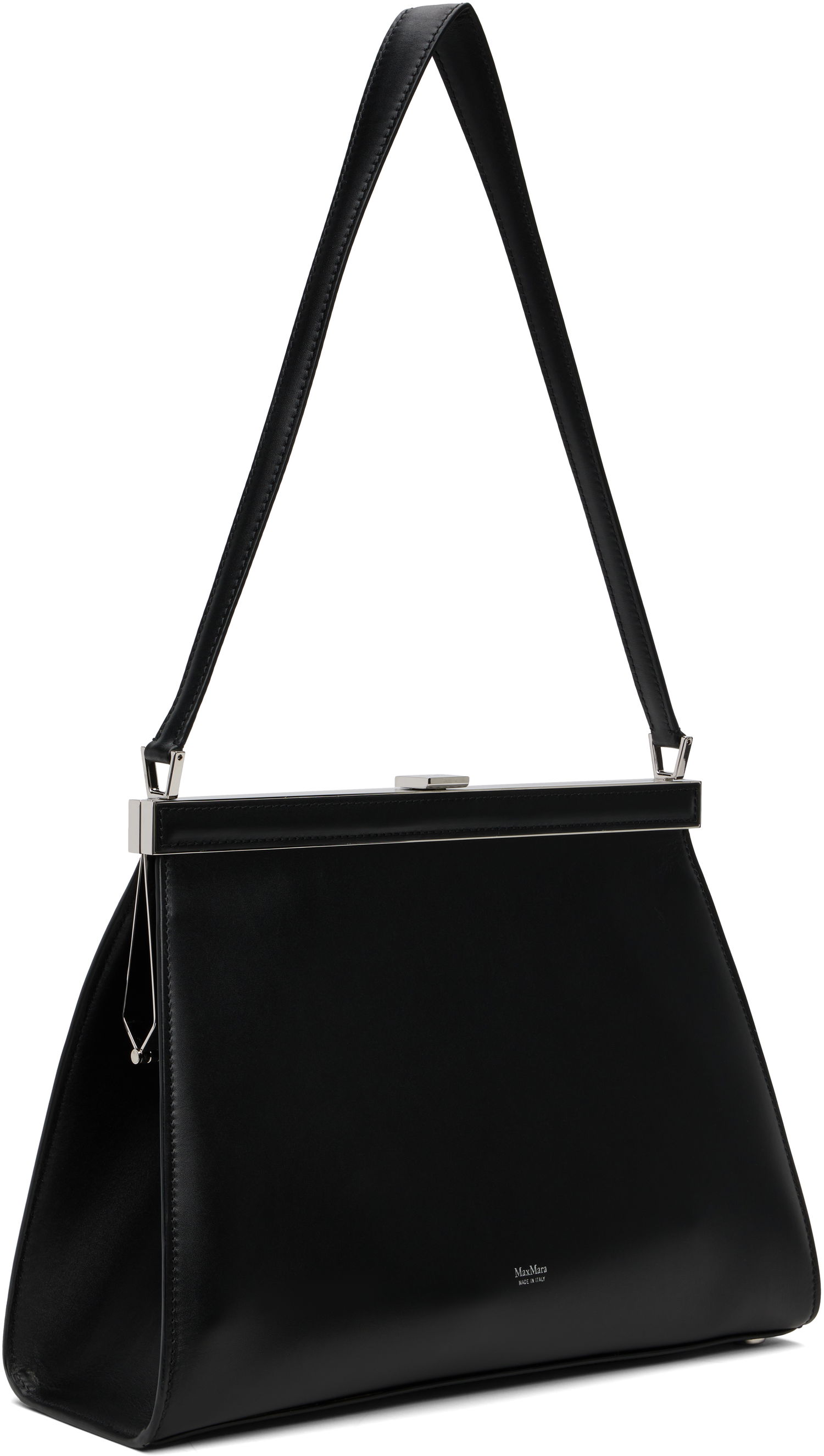 Håndtaske Max Mara Biancaclasp Leather Frame Bag Sort | 2524516212600, 1