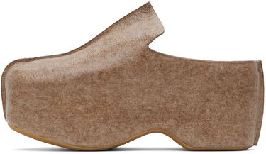 Tøj JW Anderson JW Anderson Laminated Felt Platform Clogs Brun | ANM42500D, 2