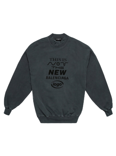 Sweater Balenciaga This Is Not Logo Crewneck Sort | 652981TKVE41069