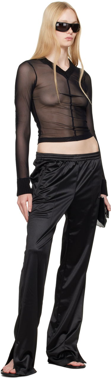 Sweater Maison Margiela MM6 Maison Margiela Elastic Jersey Mesh Long Sleeve Top Sort | S62NH0039 S24423, 3