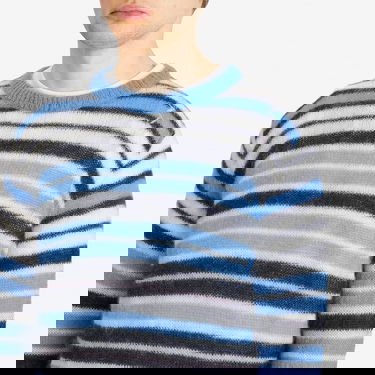 Sweater Marni Marni Men's Striped Mohair Crew Knit Blå | GCMG0435Q0-UFU178-STB26, 5