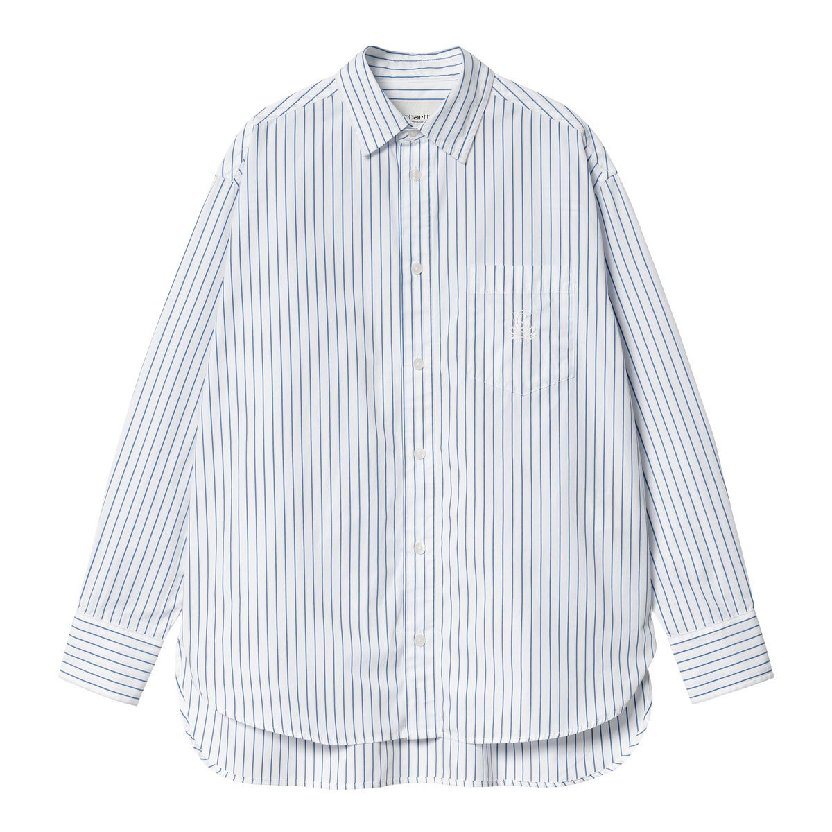 Skjorte Carhartt WIP L/S Linus Shirt Hvid | I033077_21Z_XX, 0