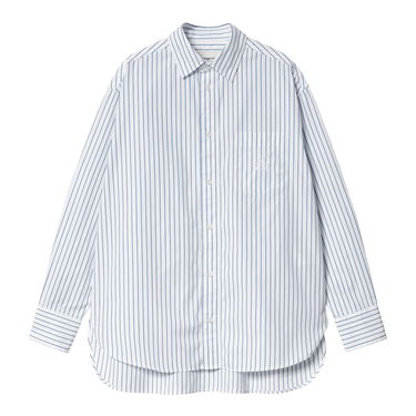 Skjorte Carhartt WIP L/S Linus Shirt Hvid | I033077_21Z_XX, 0