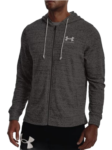 Sweatshirt Under Armour Rival Terry Full-Zip Hoodie Grå | 1370409-012