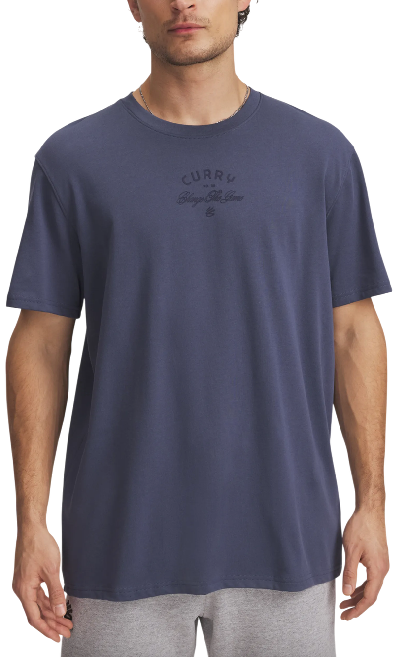 T-shirt Under Armour Under Armour Curry HW Verbiage T-Shirt Blå | 1390405-044