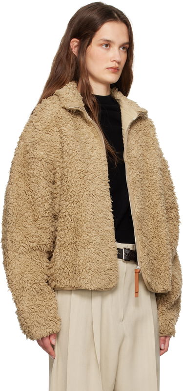 Bomberjakke Jil Sander Jil Sander Zip-Up Fleece Jacket Hvid | J40BN0173_J20088, 4