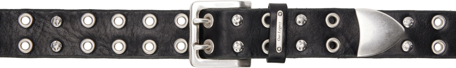 Bælter OUR LEGACY Our Legacy Studded Double Tongue Belt Sort | A2258DFL, 0