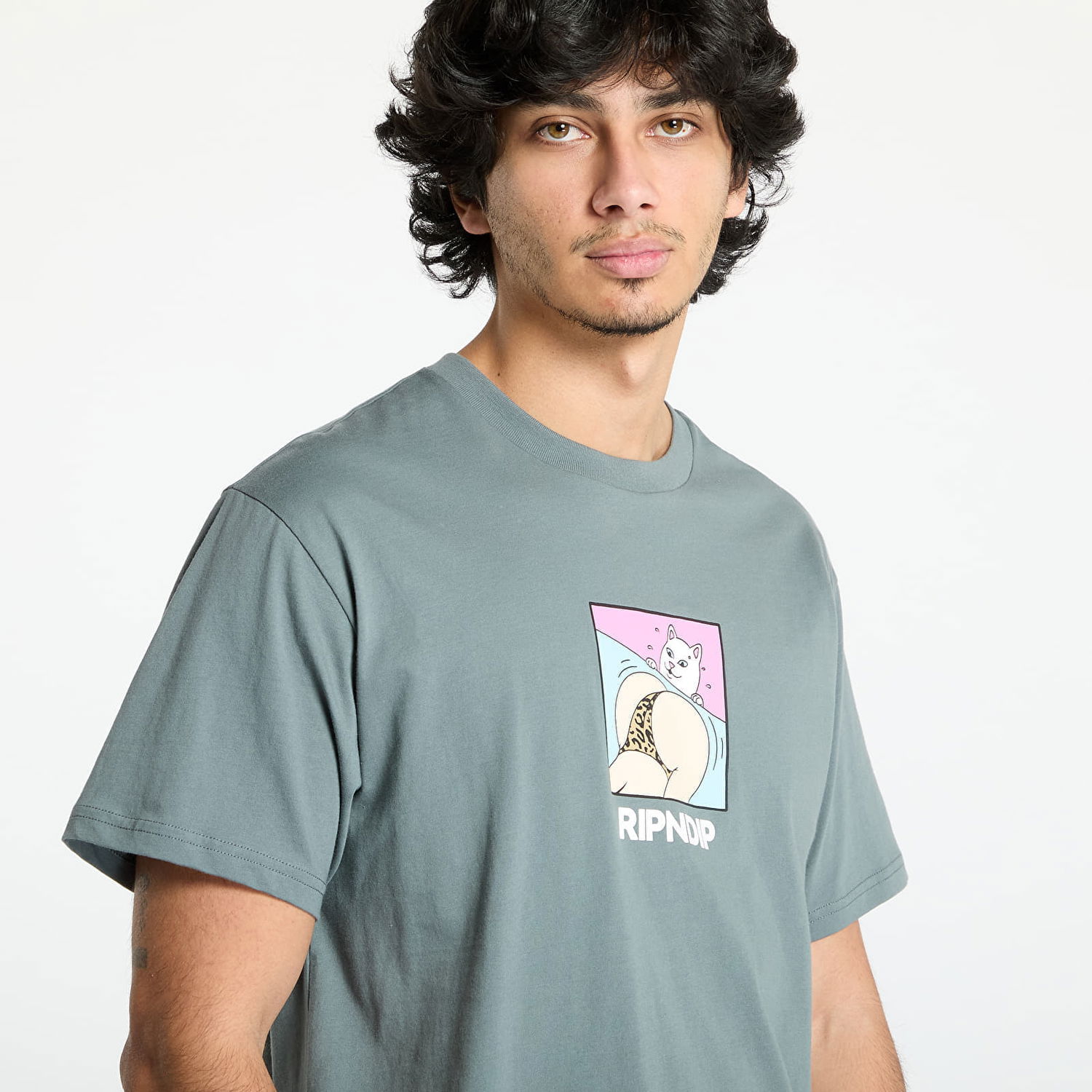 T-shirt RIPNDIP RIPNDIP Peaches And Nerm T-Shirt Grøn | RNDHOL24153, 0