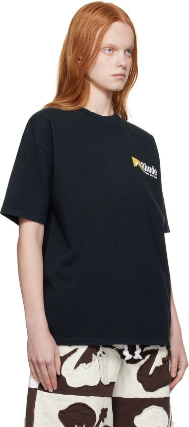 T-shirt Rhude Rhude 'International Racing' Logo T-Shirt Sort | RHPF25TT10012, 1