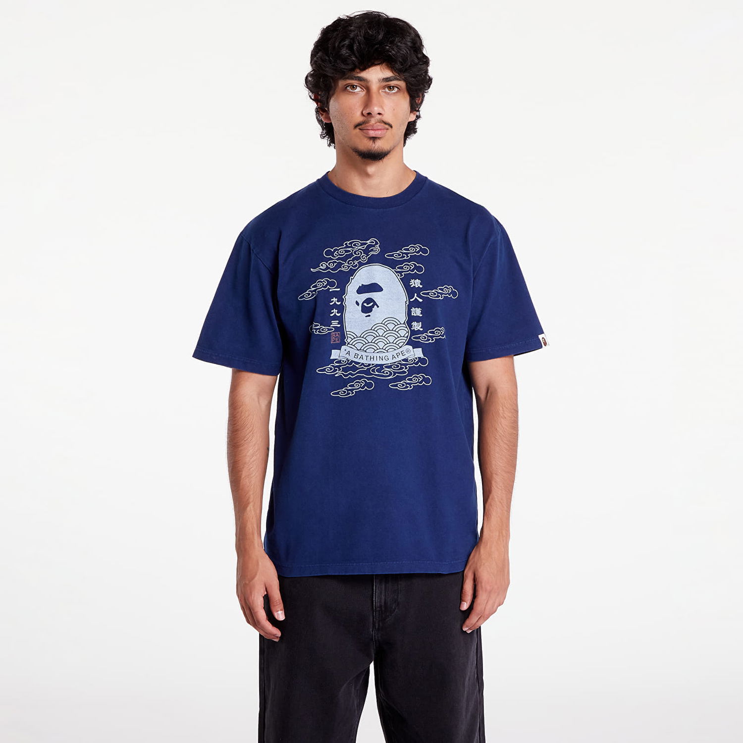 T-shirt BAPE A BATHING APE 31St Anniversary Japan Ape Head Tee Indigo Mørkeblå | 001CSK201023F ING, 0