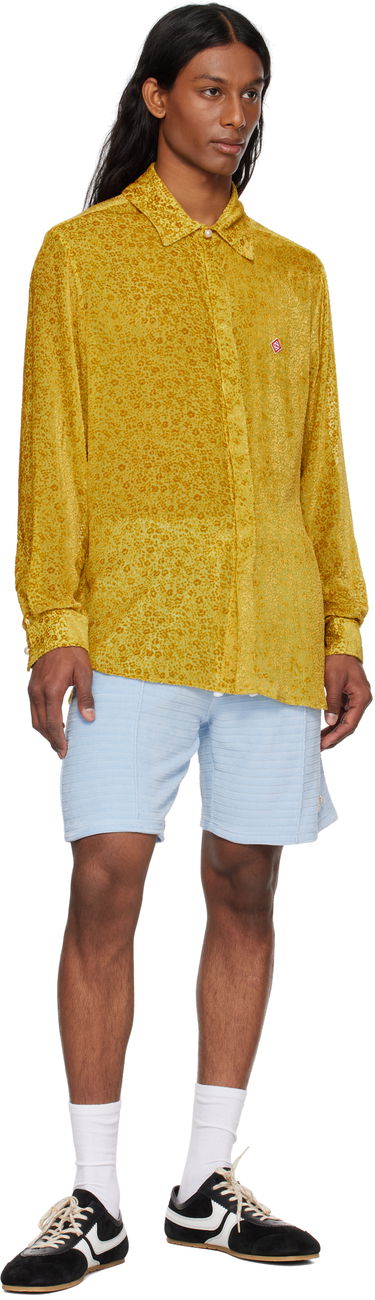 Shorts Casablanca Casablanca Velour Stripe Shorts Blå | MS25-JTR-249-01, 3