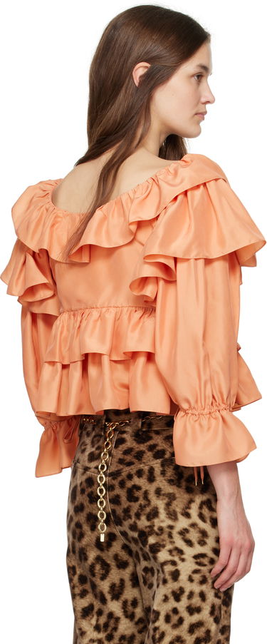 Skjorte CHLOÉ Chloé Cropped Ruffle Blouse Orange | CH25SHT16314, 2