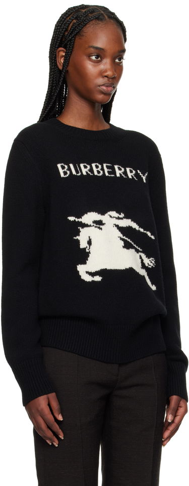 Sweater Burberry Burberry Equestrian Knight Design Wool Cashmere Sweater Sort | 8103048, 1