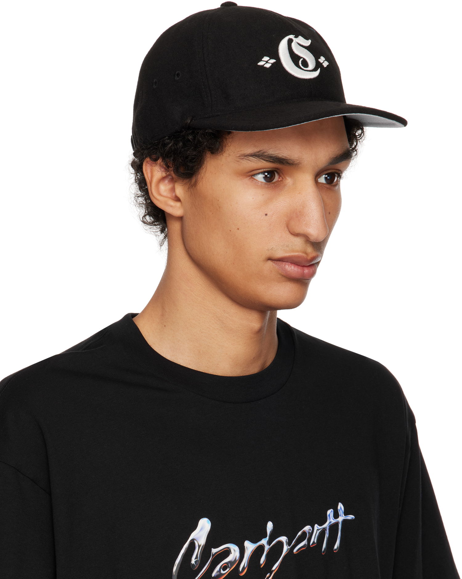 Kasket Carhartt WIP Greatest Hits Logo Cap Sort | I034360, 1