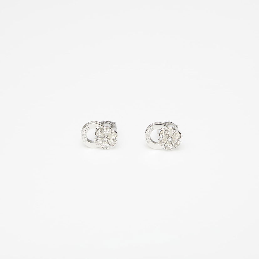 Øreringe GUESS Lily Crystal Flower Stud Earrings Metalisk | JUBE05108JWRH-SILVER