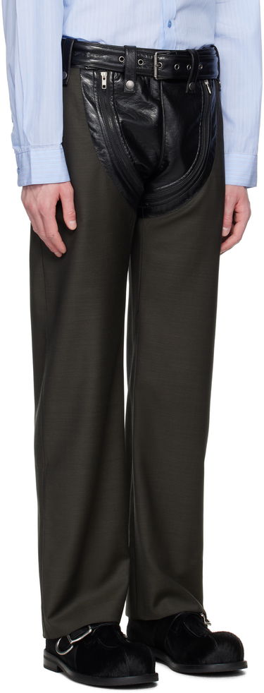 Cargo bukser Martine Rose Martine Rose Zip Chap Tailored Trousers Grøn | 360WT10414, 1