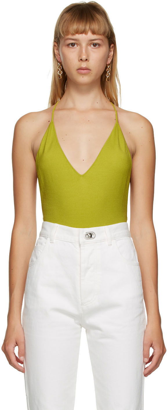 Krop Bottega Veneta Green Cashmere Bodysuit Grøn | 638604 V07L0
