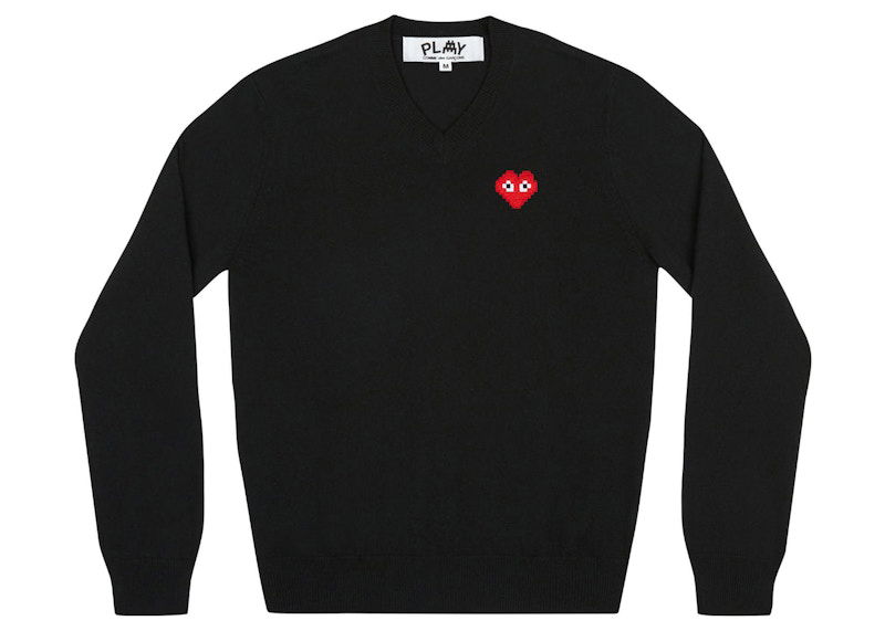 Sweater Comme des Garçons Invader V-Neck Sweater Sort | AZ-N081-051