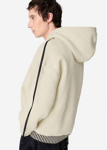 Sweatshirt AXEL ARIGATO Relaxed-Fit Hoodie with Striped Trim Beige | A2974003, 6