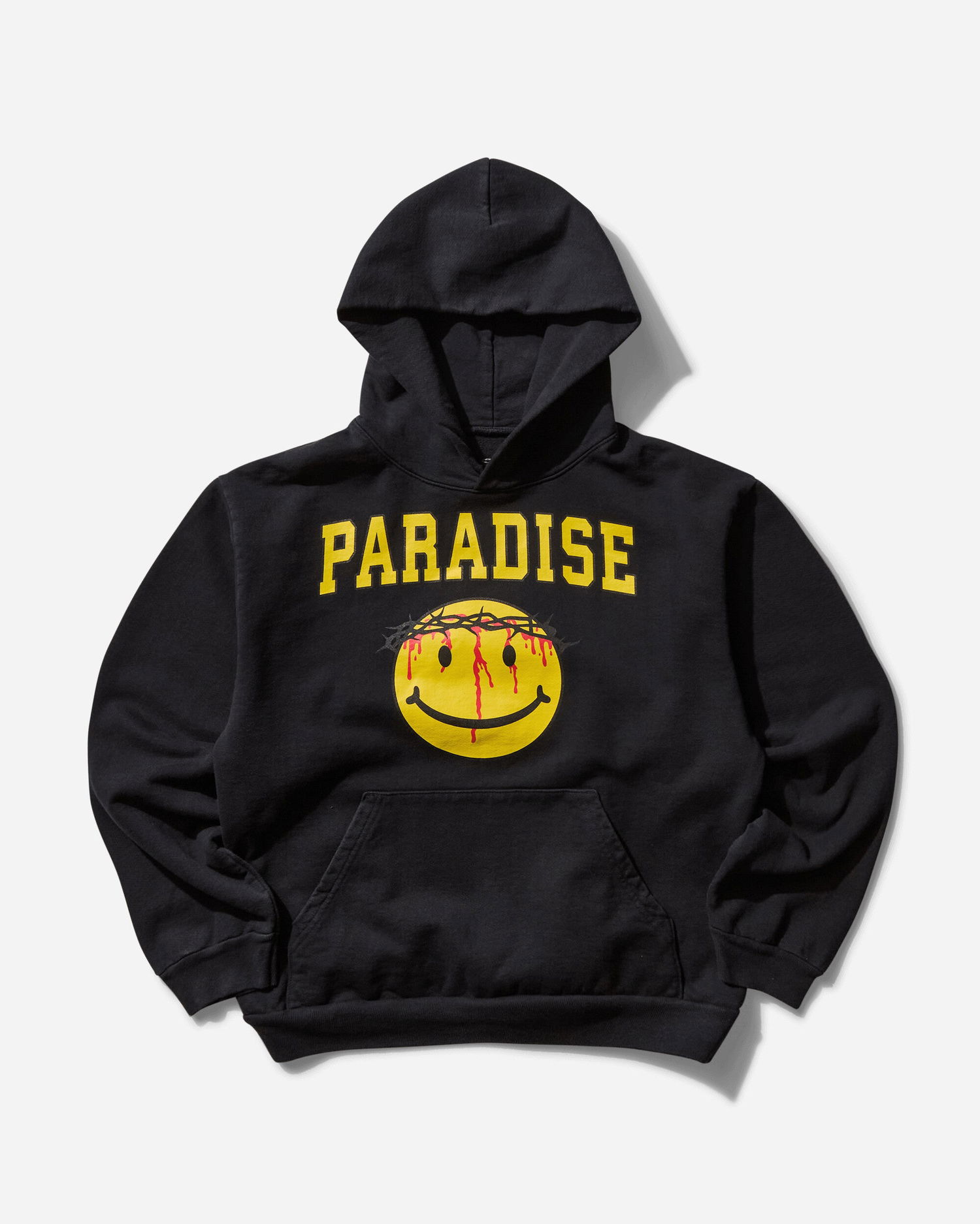 Sweatshirt PARADIS3 Smiley Jesus Hoodie Sort | PASMILEYHOOD 1, 1