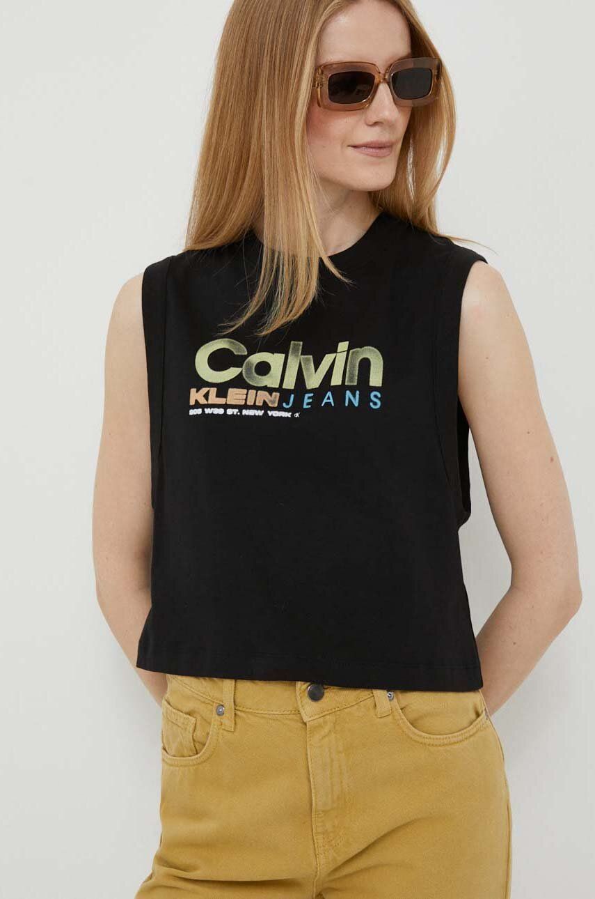 Tanktop CALVIN KLEIN Jeans Logo Tank Top Sort | J20J221359, 0