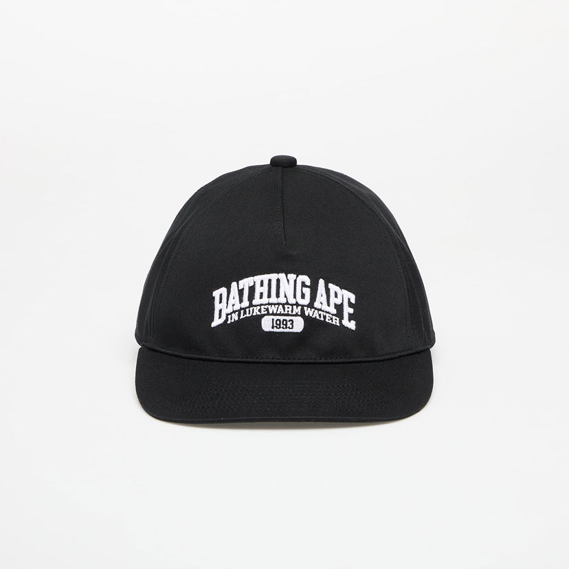 Kasket BAPE A BATHING APE Logo Cap Sort | 001CPL301309MBLK