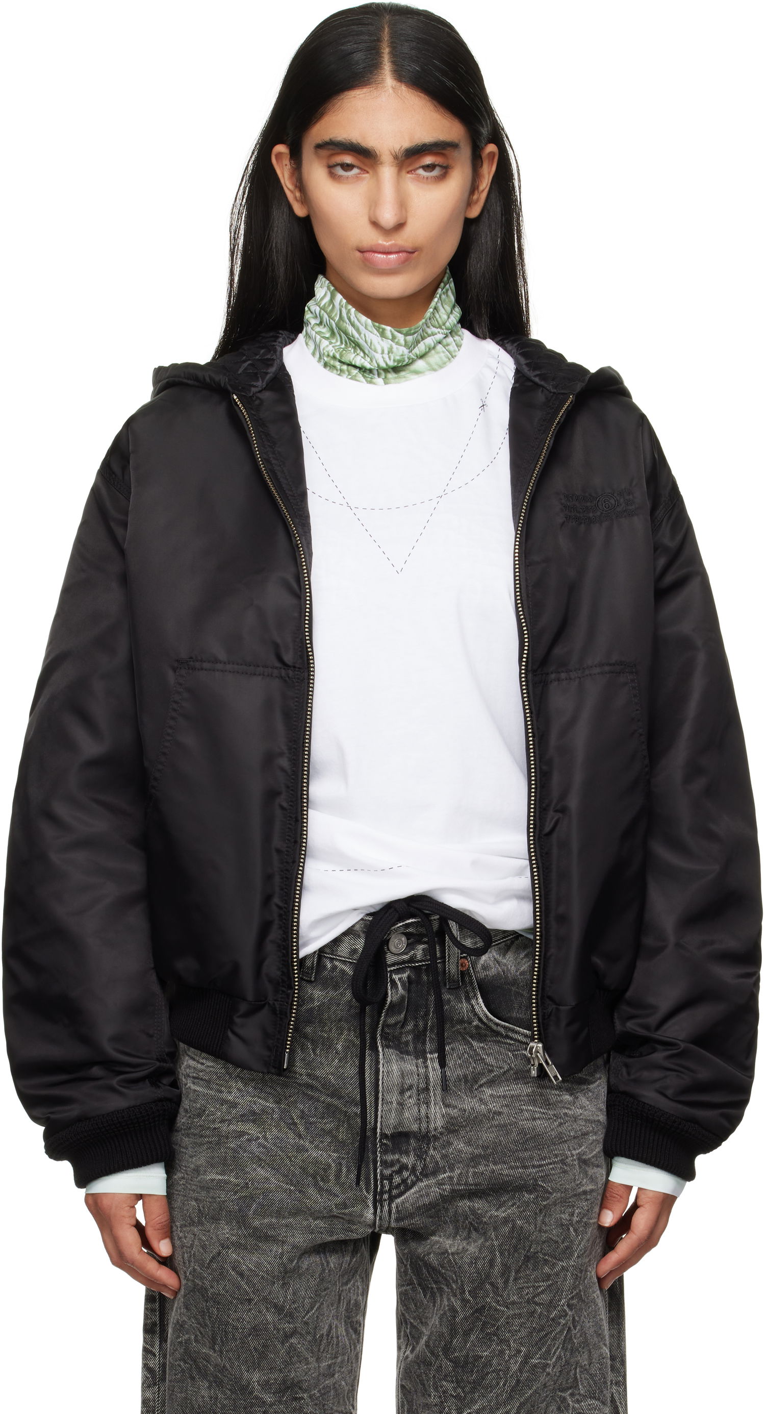 Bomberjakke Maison Margiela MM6 Maison Margiela Sport Bomber Jacket Sort | S62AN0128 S53984, 0