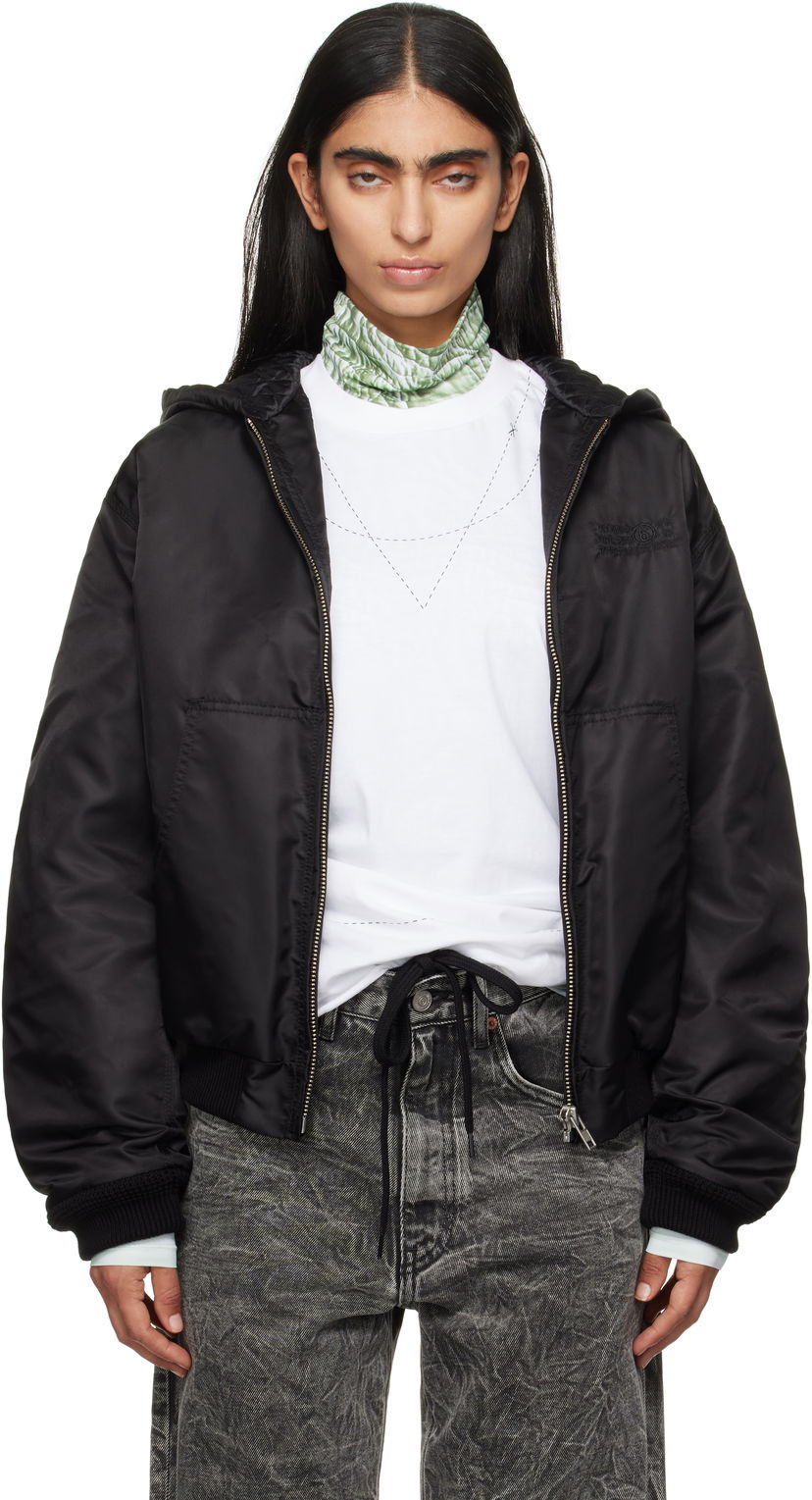 Bomberjakke Maison Margiela MM6 Maison Margiela Sport Bomber Jacket Sort | S62AN0128 S53984